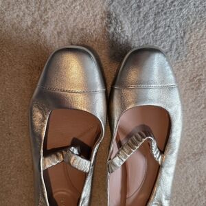 Cole Haan Shimmering Silver Loafers